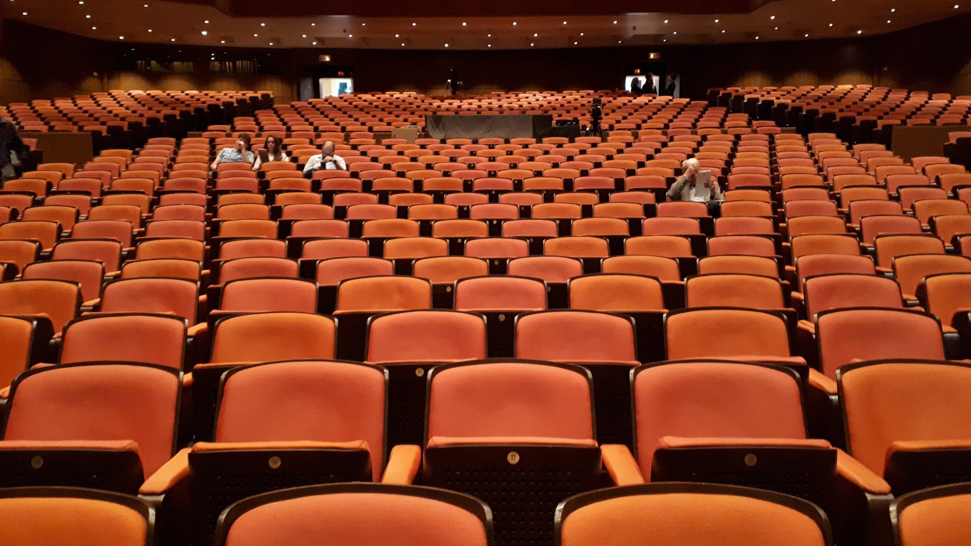 Audience seating at Christos Lambrakis Hall, Megaron Athens